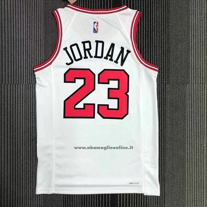 Maglia Chicago Bulls Michael Jordan #23 Association 2021 Bianco